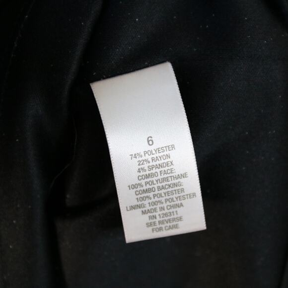 Women's DressBarn Black Shift Dress Faux Leather Size 6 - Picture 6 of 6